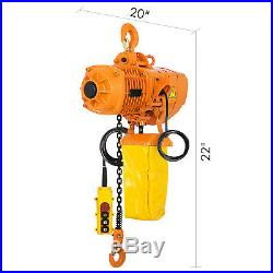 0.5T 1100lbs Electric Chain Hoist 1 Phase 110V Railway withLimit Switch Building