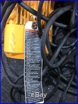 1 1/2 Ton Harrington NER020l-20 NER Electric Chain Hoist Hook Suspension 20' L