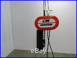 1 Ton Electric Chain Hoist 16 FPM 14'6 Lift 115 Volt Single Phase