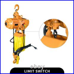 1 Ton Electric Chain Hoist 2200 lb. Super Electric Crane Hoist HD 10ft Lift US