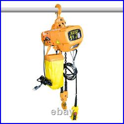 1 ton/2200lb Electric Chain Hoist 3 Phase 220V Railway withLimit Switch Building