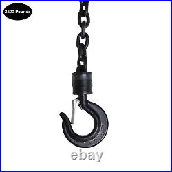 1500W 1 Ton Electric Chain Hoist with 10FT Double Chain Lifting110V G80 2200LBS