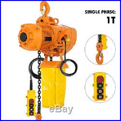 1T/2200lbs Electric Chain Hoist High Speed Pure Copper Motor withLimit Switch