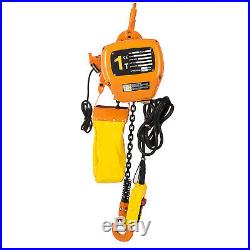 1T/2200lbs Electric Chain Hoist No Noise withLimit Switch Construction 110V