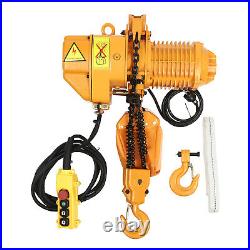 1T Electric Chain Hoist, Single Phase 2204Lbs 10ft Lift Height with Electrical Hook