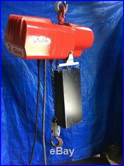 2 Ton Dayton 110 115 120 Volt Electric Chain Hoist 10' Lift single phase