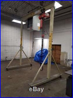 2 Ton Gorbel Gantry Adjustable Height with 2 Ton CM Electric Chain Hoist
