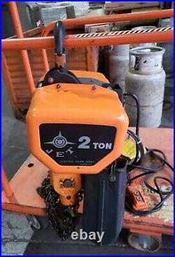 2RS-3-10 Hitachi Jet 2-Ton 230/460V 3Ph Electric Chain Hoist In Great Condition