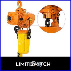 2T/4400lbs Electric Chain Hoist 1 Phase 110V High Speed Building Single Chain