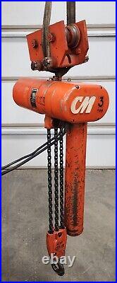 3-Ton CM Electric chain hoist with trolley, Series 627 Hoist