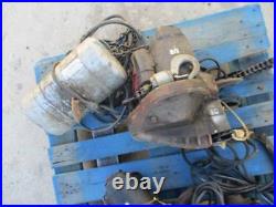 3 Yale 1 ton electric chain hoists and 1.5 ton electric hois FOR PARTS OR REBUIL