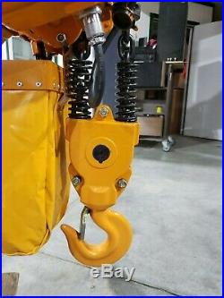 5 ton ELECTRIC CHAIN HOIST single phase 220v with power trolly