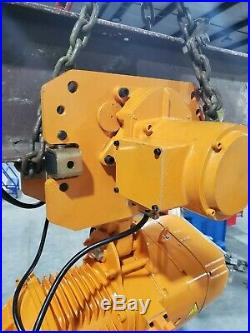 5 ton ELECTRIC CHAIN HOIST single phase 220v with power trolly