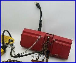 500LB Dayton 4GU71A Electric Chain Hoist Lift 115V 1PH 1/6HP 7FPM Hubbell Remote
