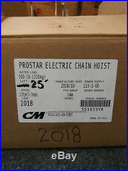 500lbs Prostar Electric Chain Hoist