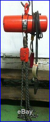 (#545 & 546) 2 Ton Electric Chain Hoist M/N R, 15' lift, 208/240v-3 phase