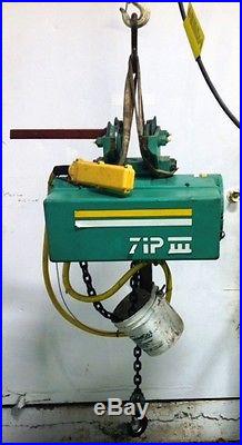 (#571) 1 Ton Capacity P&H Electric Chain Hoist, 3 ph, 15' lift, 2 speed, PT