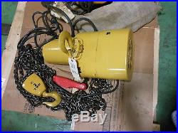 (#607) 2 ton electric chain hoist -16' lift-3 phase-hook suspension