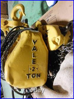 (#608) Yale 2 ton electric chain hoist 3 phase