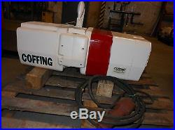 (#612) Coffing 2 ton electric chain hoist 20' lift 3 phase