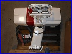 (#614) 2 ton electric chain hoist 20' lift with push trolley- 3 phase