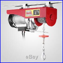 800KG Electric Hoist Winch 220V Cable Lift Tool Remote Chain Lifting Rope