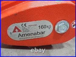 AMENABAR Electric Chain Hoist 160KG E21101MZL 24m/min 120V EMERSON MOTOR LS80PR