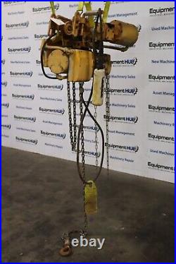Acco Wright-Way 1 Ton Electric Chain Hoist with Motorized Trolley