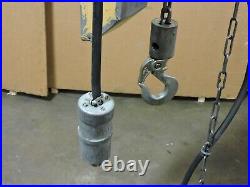Acco Wright-way Electric Chain Hoist 21012385 1000lbs 1/2 Ton 142 Drop 230/460v