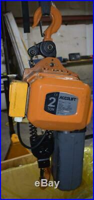 Accolift 2 Ton 20FT Electric Chain Hoist 2130050-VFD-460 ++ NICE ++