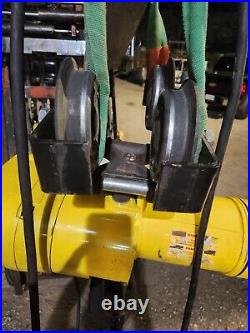 BUDGIT 2 TON ELECTRIC CHAIN HOIST WithHOOK & Beam Trolley