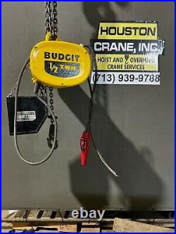 Budgit 1/2 Ton Electric Chain Hoist, 10 FT Lift, 230V