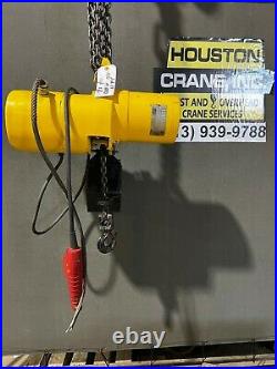 Budgit 1/2 Ton Electric Chain Hoist, 10 FT Lift, 230V