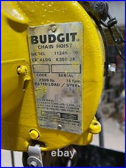 Budgit 1/2 Ton Electric Chain Hoist, 230/460-3-60V, Model 113454-10