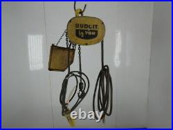 Budgit 1/2 Ton Electric Chain Hoist 230V 3 Phase 16FPM 10' Lift