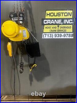 Budgit 1/2 Ton Electric Chain Hoist, Model BEH5016, 10 Ft Lift, 230-3-60 V