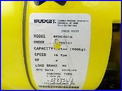 Budgit 1/2TON Electric Chain Hoist, 230/460v 3PH, BEHC5016