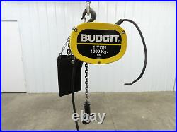 Budgit 1 Ton 2000Lb Electric Chain Hoist 3Ph 230/460V 10' Travel 16 FPM 1 HP