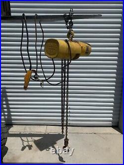 Budgit 1 Ton Electric Chain Hoist (10 ft lift) 3 phase power