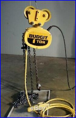 Budgit 1 Ton Electric Chain Hoist 115/230 Volts Single Phase