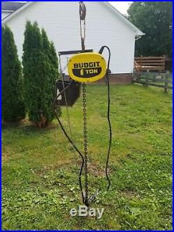 Budgit 1 Ton Electric Chain Hoist 230/460 Volts