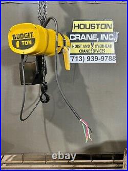 Budgit 1 Ton Electric Chain Hoist, Model 115845-7, 10 FT Lift, 230/460-3-60V