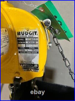 Budgit 1 Ton Electric Chain Hoist, Model 115845-7, 10 FT Lift, 230/460-3-60V