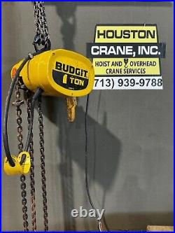 Budgit 1 Ton Electric Chain Hoist, Model BEHC0116, 10 FT Lift, 230/460-3-60