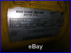 Budgit 1 Ton Single phase 110 220v Chain hoist electric gantry jib crane