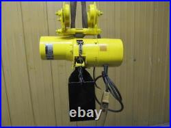 Budgit 113455-5 Electric Chain Hoist withTrolley 1 Ton 2000 Lbs 3 PH 8' Lift