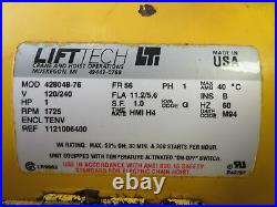 Budgit 115845-20 1 Ton Electric Chain Hoist Lift 240V 3PH Lifttech 1 HP 2000 lb
