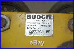 Budgit 1ton Model 115945-31 Electric Roller Chain Hoist With Manual Trolley