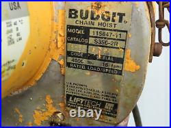 Budgit 2 Ton 4000LB Electric Chain Hoist 10' Lift 16FPM 230/460V 3PH