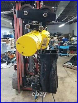 Budgit 2 Ton 4000LB Electric Chain Hoist 16FPM 208/230V VIDEO INCLUDED